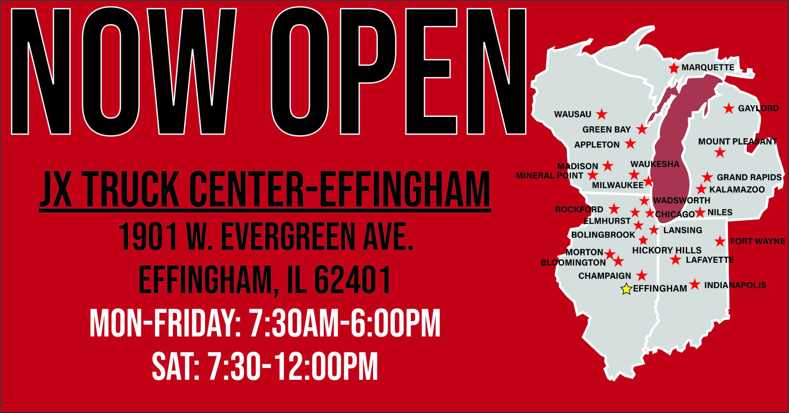 now open JX Truck Center Effingham