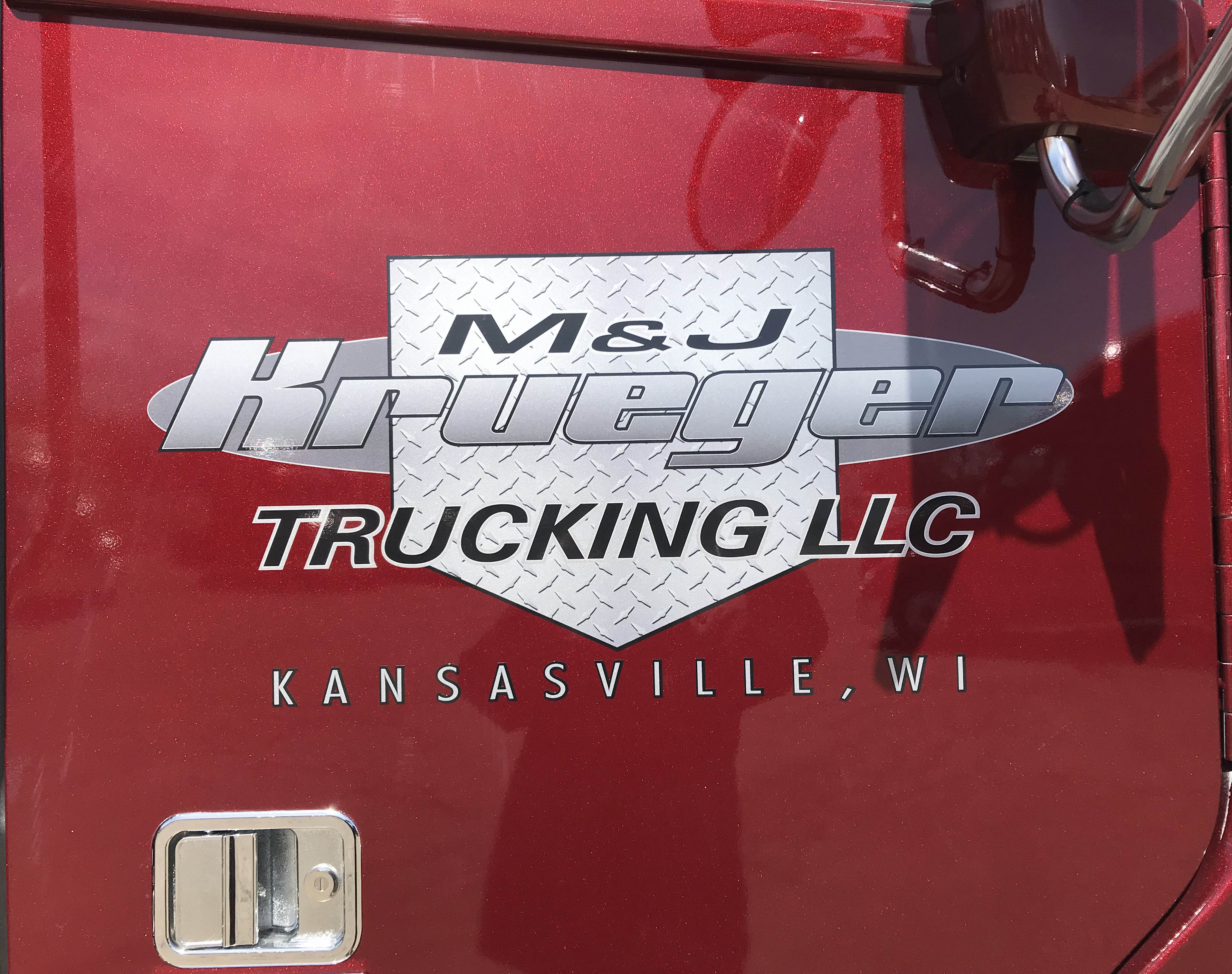 m&j krueger trucking llc truck graphic