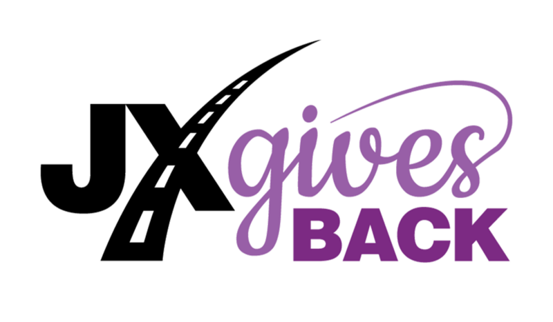 jx gives back logo