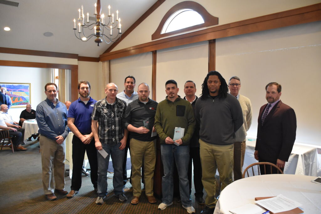 Top Service Performers - Pictured L-R: Rich Yezzi - VP of Operations, Keith Shadof - Corporate Service Manager, Andrew Shimel, Greg Torosian - Corp Fixed Ops Manager, Caleb Long, Dan Gonzalez, Heath Littrel - Regional Operations Manager, Karl Mitcham, Dan Ryan - Regional Operations Manager & Eric Jorgensen - President & CEO.