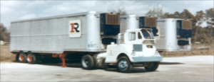 older ottawa terminal tractor parking a trailer